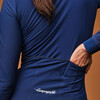 CROCE D AUNE WOMAN THERMAL JERSEY - LONG SLEEVE - DARK BLUE, BLAU, hi-res-1