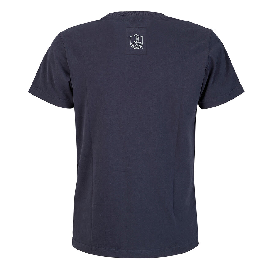 T-SHIRT BLUE MAN WINGED WHEEL, Blue, hi-res-1