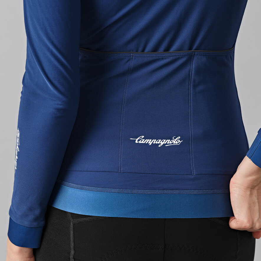 CROCE D AUNE WOMAN THERMAL JERSEY - LONG SLEEVE - DARK BLUE, AZUL, hi-res-1