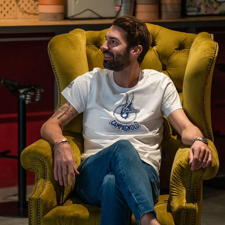 T-SHIRT BLUE MAN WINGED WHEEL, Grau, hi-res-1