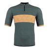 GENEBE SHETLAND JERSEY - SHORT SLEEVE - GREEN/MUSTARD, GREEN, hi-res-1