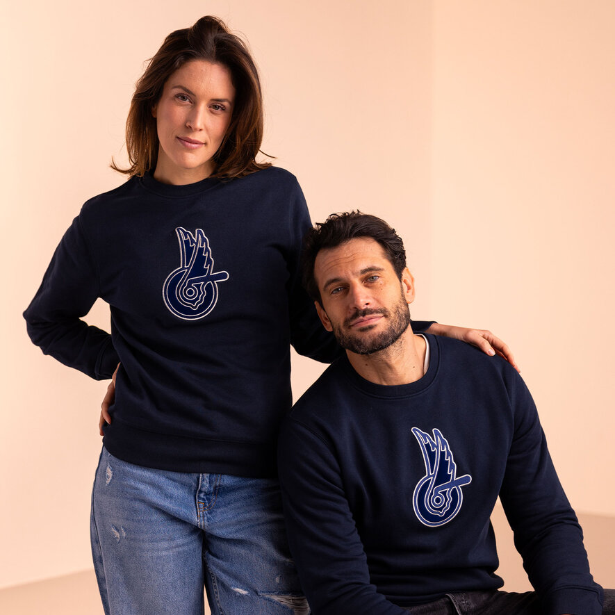 WINGED LOGO SWEATSHIRT - BLUE, BLUE, hi-res-1