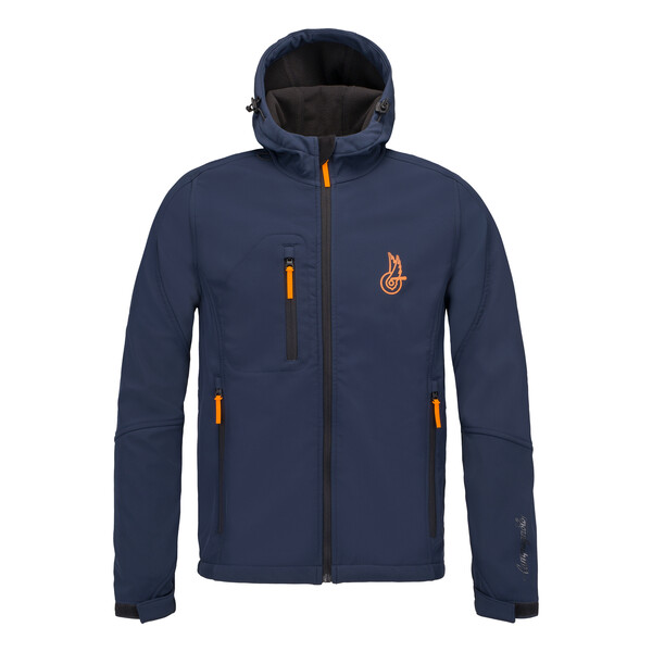 Blue WINGED LOGO SOFT-SHELL JACKET - Campagnolo S.r.l.