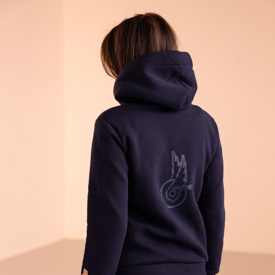 HOODED SWEATSHIRT, BLUE, hi-res-1
