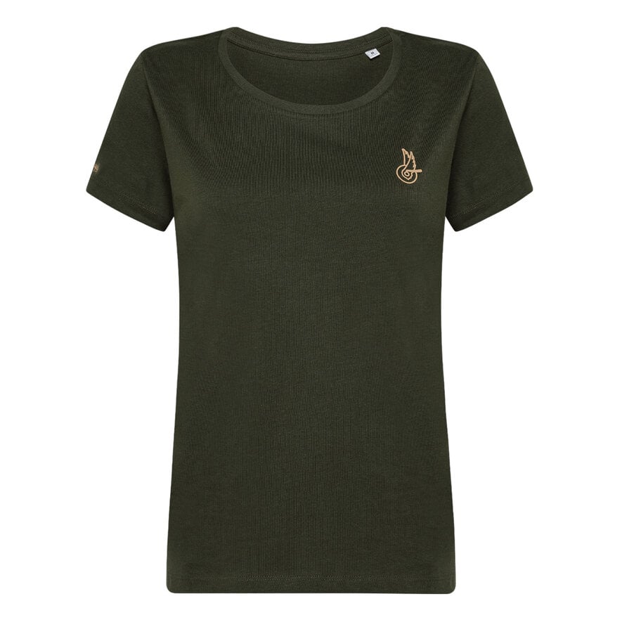 T-SHIRT WOMAN LOGO - KAKI, KAKI, hi-res-1