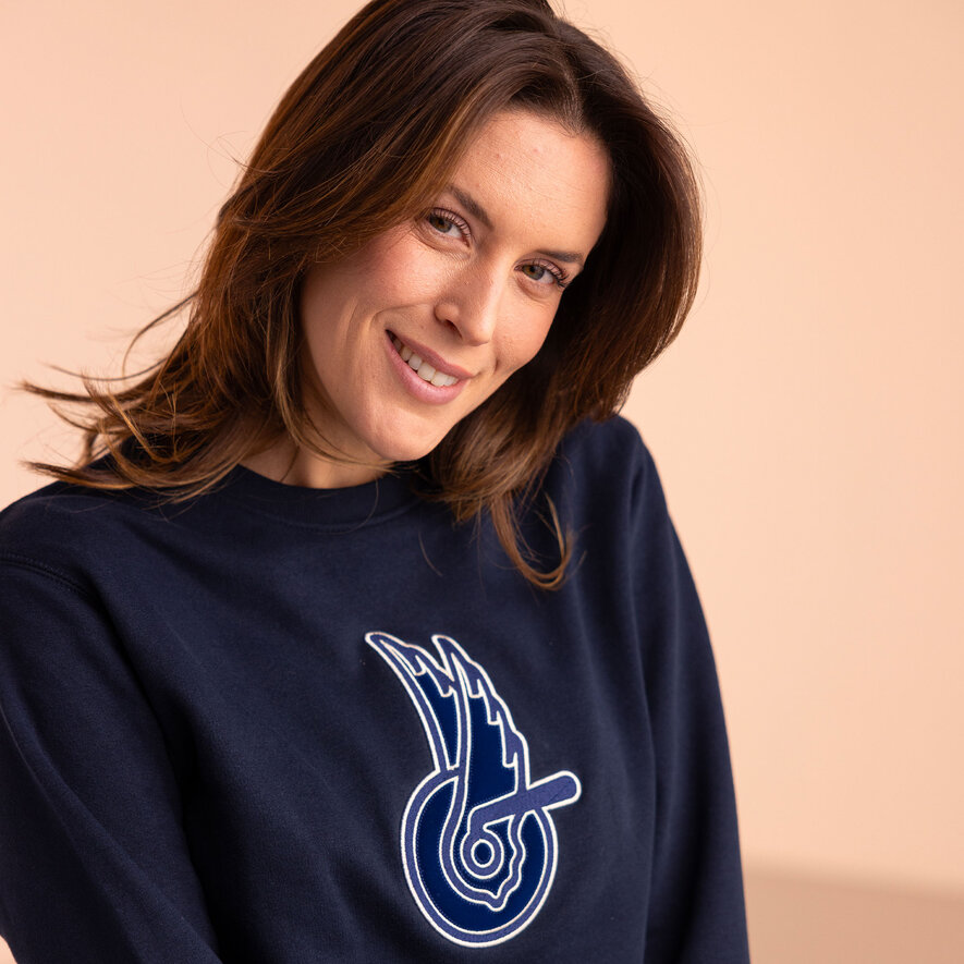 WINGED LOGO SWEATSHIRT - BLUE, BLUE, hi-res-1