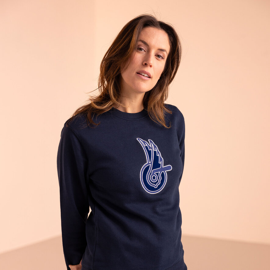 WINGED LOGO SWEATSHIRT - BLUE, BLUE, hi-res-1