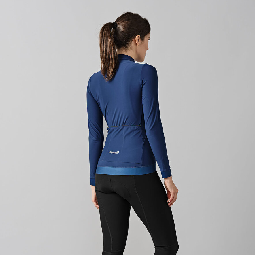 CROCE D AUNE WOMAN THERMAL JERSEY - LONG SLEEVE - DARK BLUE, AZUL, hi-res-1