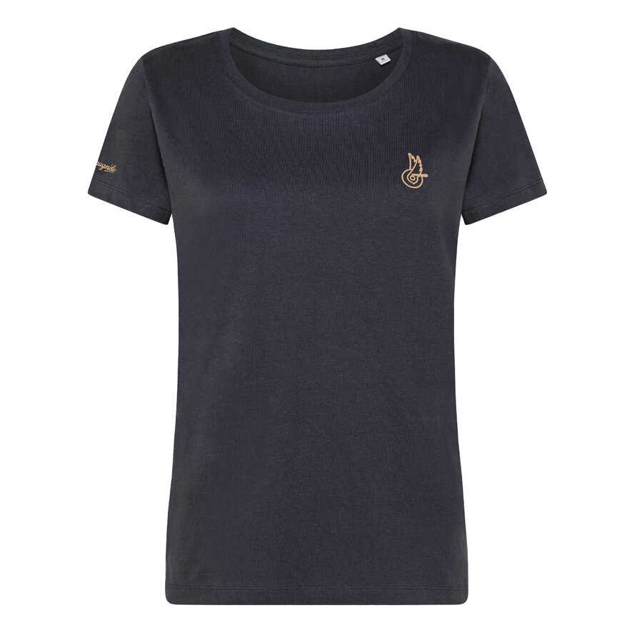T-SHIRT WOMAN LOGO - KAKI, Grey, hi-res-1