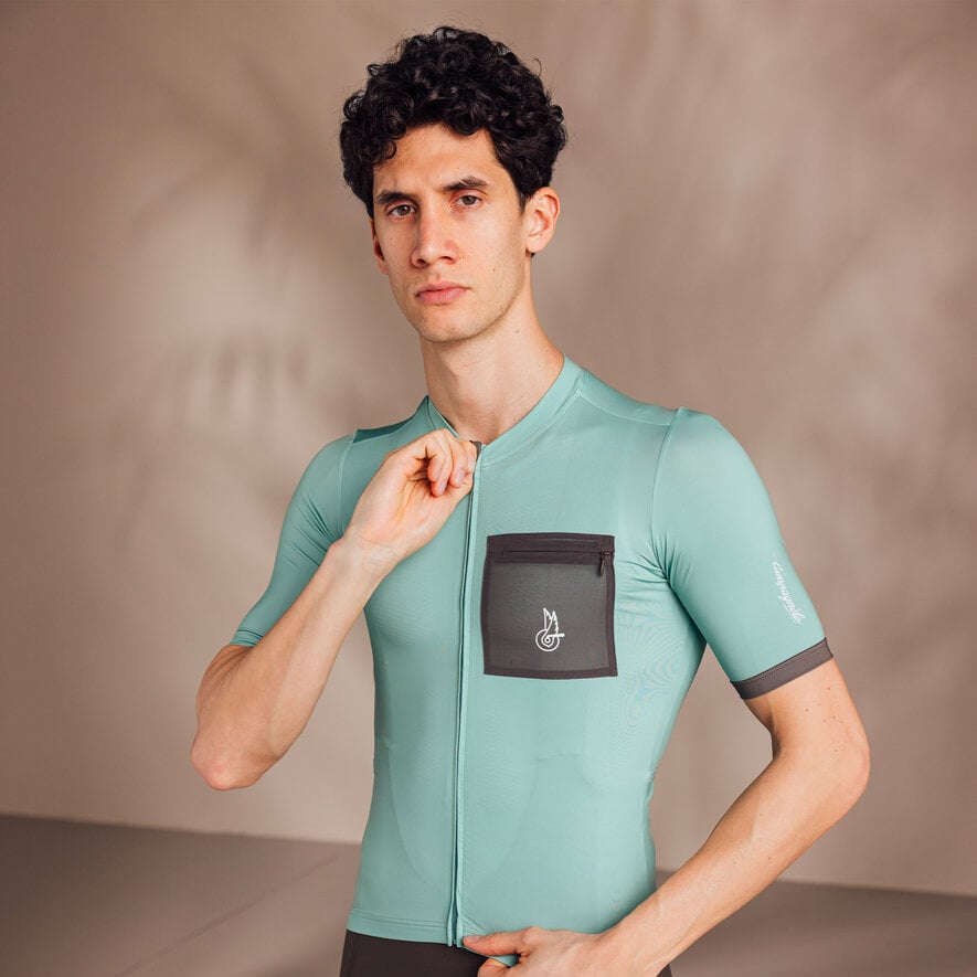 BECOME SPEED GRAVEL JERSEY - SHORT SLEEVE - BROWN, LIGHT GREEN, hi-res-1