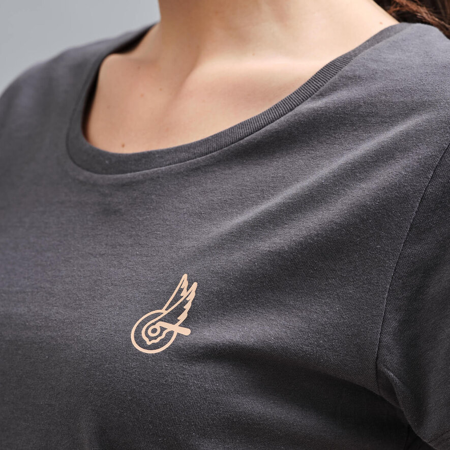 T-SHIRT WOMAN LOGO - KAKI, Kaki, hi-res-1