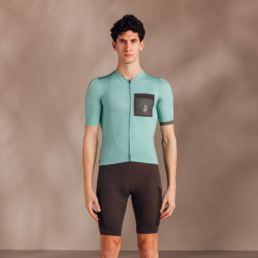BECOME SPEED GRAVEL JERSEY - SHORT SLEEVE - BROWN, LIGHT GREEN, hi-res-1