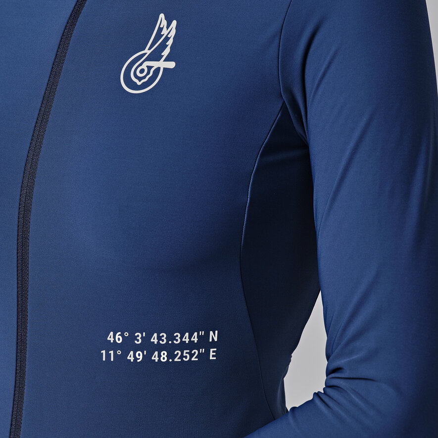 CROCE D AUNE WOMAN THERMAL JERSEY - LONG SLEEVE - DARK BLUE, AZUL, hi-res-1