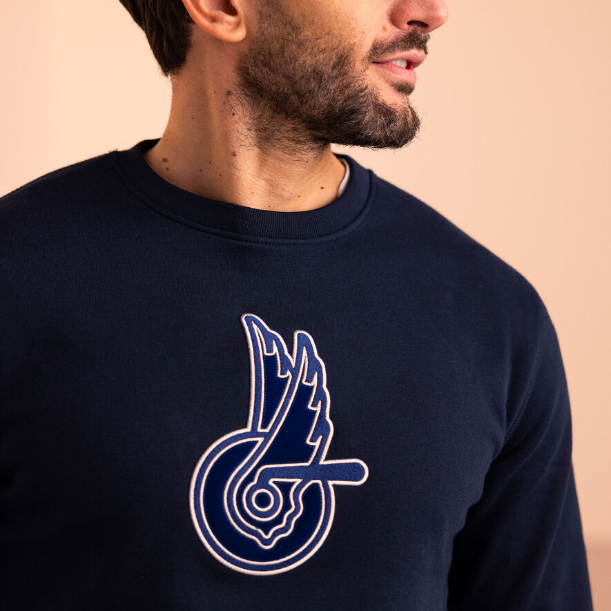 WINGED LOGO SWEATSHIRT - BLUE, BLUE, hi-res-1