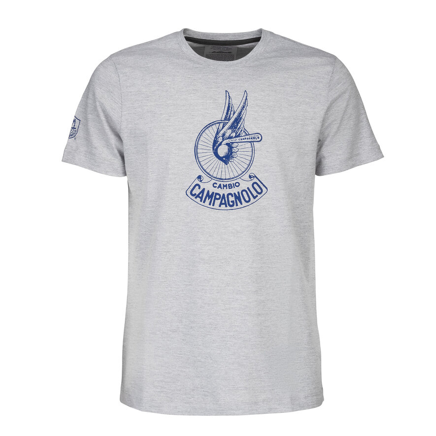 T-SHIRT BLUE MAN WINGED WHEEL, Grau, hi-res-1